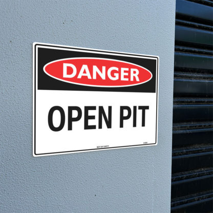 Danger Open Pit Sign - Image 2