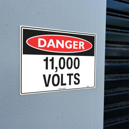 Danger 11,000 Volts Sign - Image 2