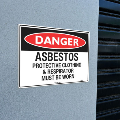 Danger Asbestos Protective Clothing Warning Sign - Image 2