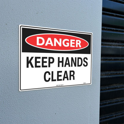 Danger Keep Hands Clear Sign - Image 2