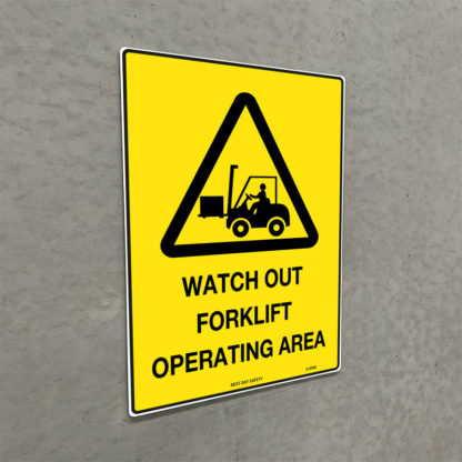 Warning Watch Out Forklift Operating Area Sign - Image 2