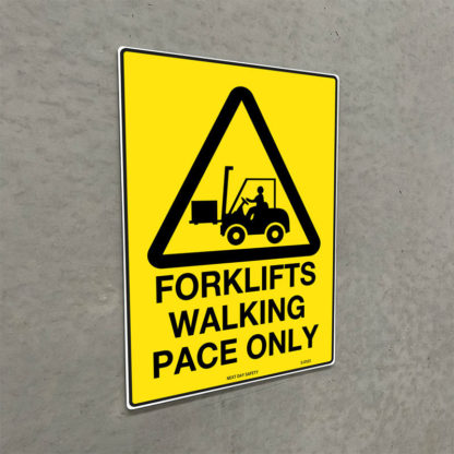 Warning Forklifts Walking Pace Only Sign - Image 2