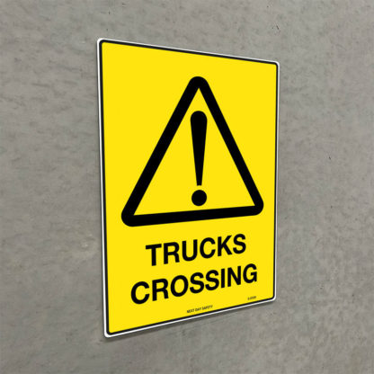 Warning Trucks Crossing Sign - Image 2
