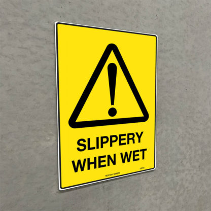 Warning Slippery When Wet Sign - Image 2