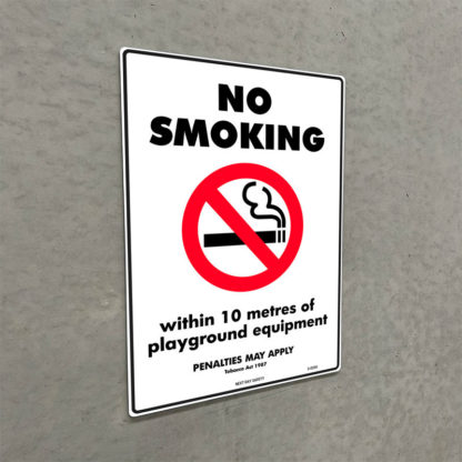 No Smoking Within 10 Meters of Playground Equipment Prohibition Sign - Image 2