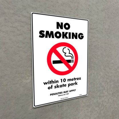 No Smoking Within 10 Meters of Skate Park Prohibition Sign - Image 2