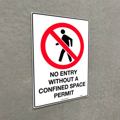 No Entry Without Confined Space Permit Prohibition Sign - Image 2