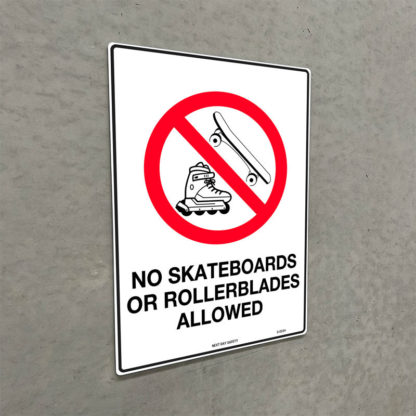 No Skateboards Or Rollerblades Prohibition Sign - Image 2