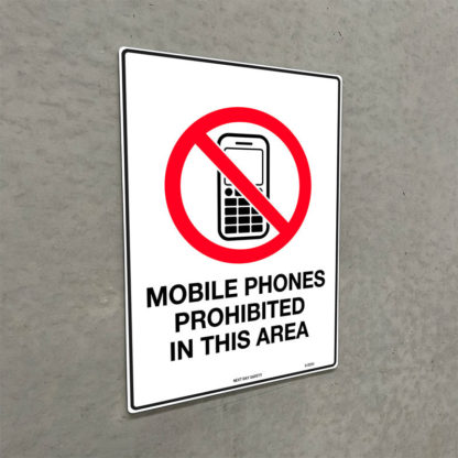 Prohibition Mobile Phones Prohibited In This Area Sign - Image 2