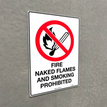 Fire, Naked Flames And Smoking Prohibited Sign - Image 2