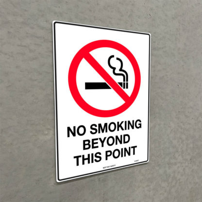 No Smoking Beyond This Point Prohibition Sign - Image 2