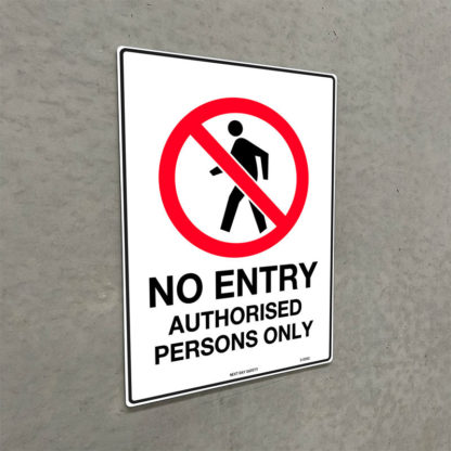 No Entry Authorised Personnel Only Prohibition Sign - Image 2