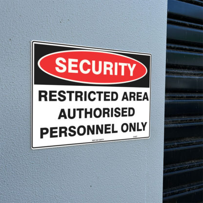 Restricted Area Authorized Personnel Only Security Sign - Image 2