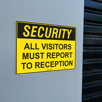 All Visitors Must Report To Reception Security Sign - Image 2