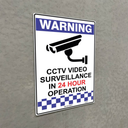 CCTV Video Surveillance In 24H Operation Warning Sign - Image 2