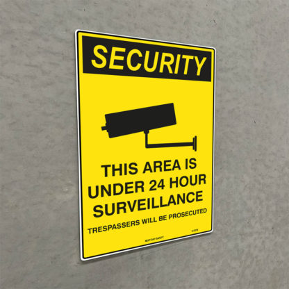This Area Is Under 24H Surveillance Security Sign - Image 2