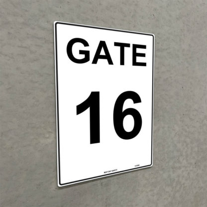 Gate 16 Numbering Sign - Image 2