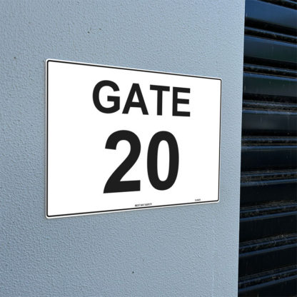 Gate 20 Numbering Sign - Image 2