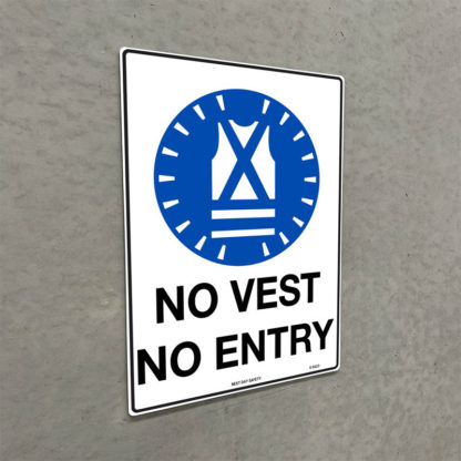 No Vest No Entry Mandatory Sign - Image 2