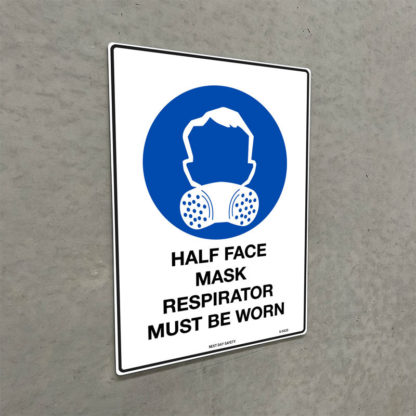 Half Face Mask Respirator Must Be Worn Mandatory Sign - Image 2