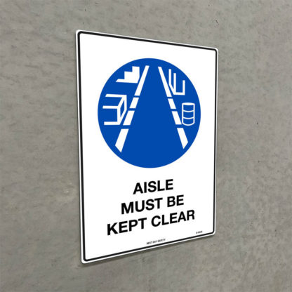 Aisle Must Be Kept Clear Mandatory Sign - Image 2