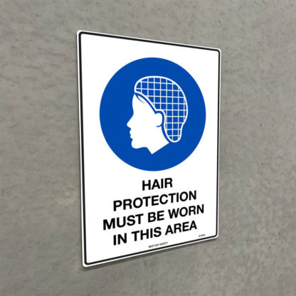 Hair Protection Must Be Worn In This Area Mandatory Sign - Image 2