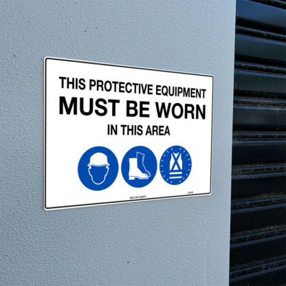 This Protective Equipment Must Be Worn In This Area Mandatory Sign - Image 2