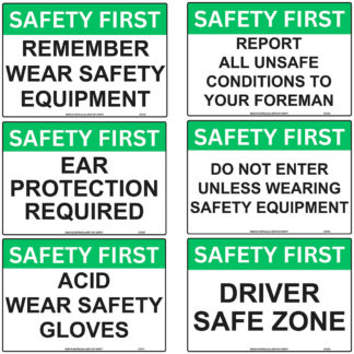 Safety First Signs