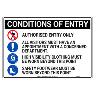 Conditions Of Entry Mandatory Sign