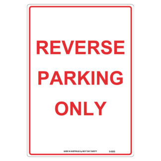 Reverse Parking Only Sign