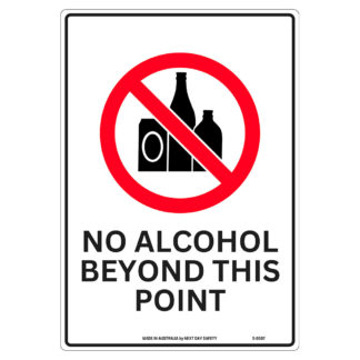 Prohibition No Alcohol Beyond This Point Sign