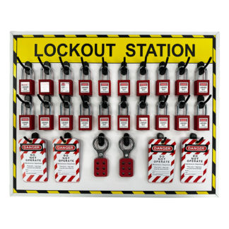 Filled 26 Hook Lockout Shadow Board