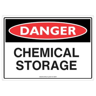 Danger Chemical Storage Sign for Hazardous Areas