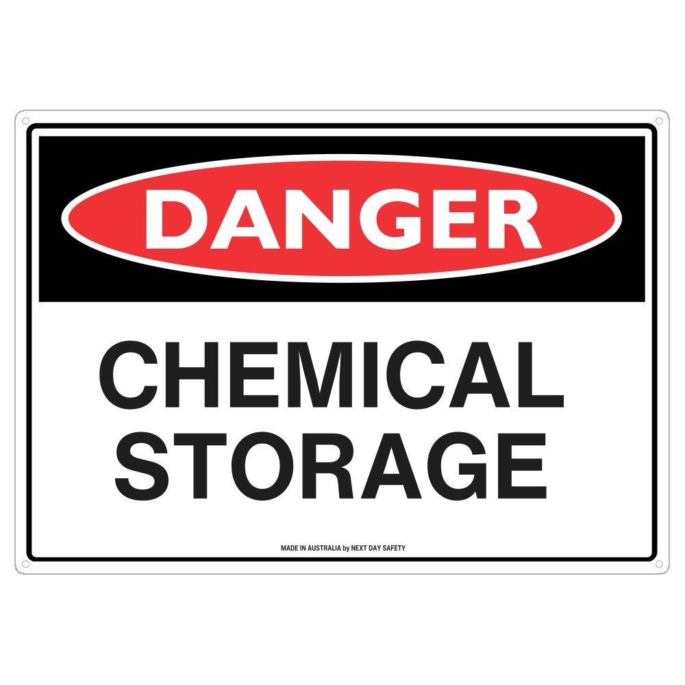 Danger Chemical Storage Sign for Hazardous Areas