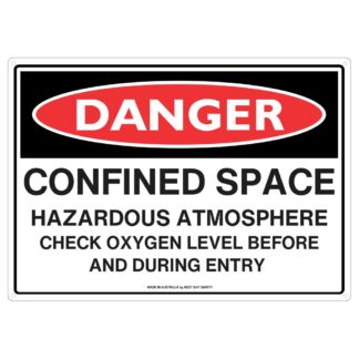 Danger Confined Space Hazardous Atmosphere Sign