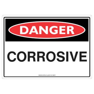 Danger Corrosive Sign for Hazardous Chemical Areas