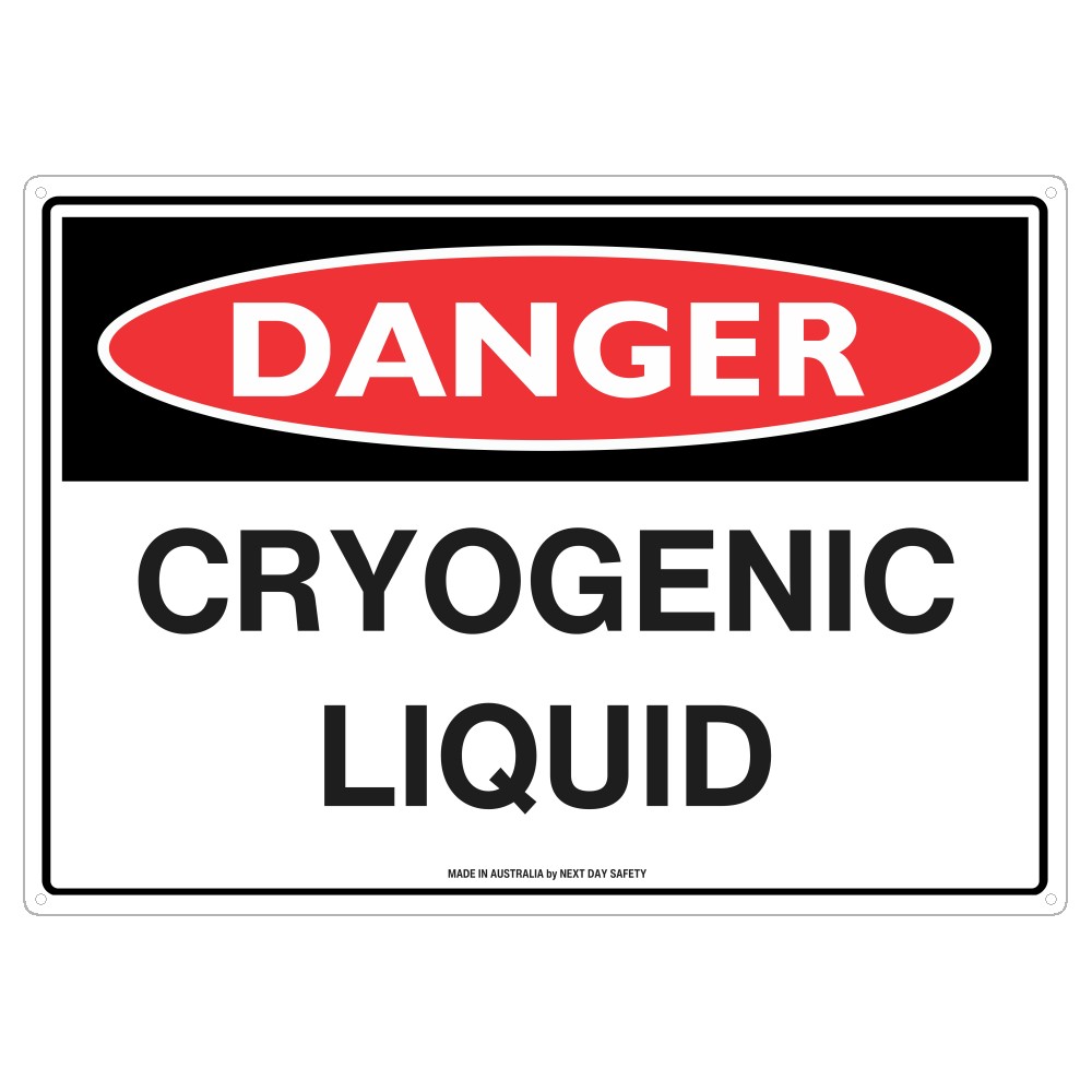 Danger Cryogenic Liquid Safety Sign