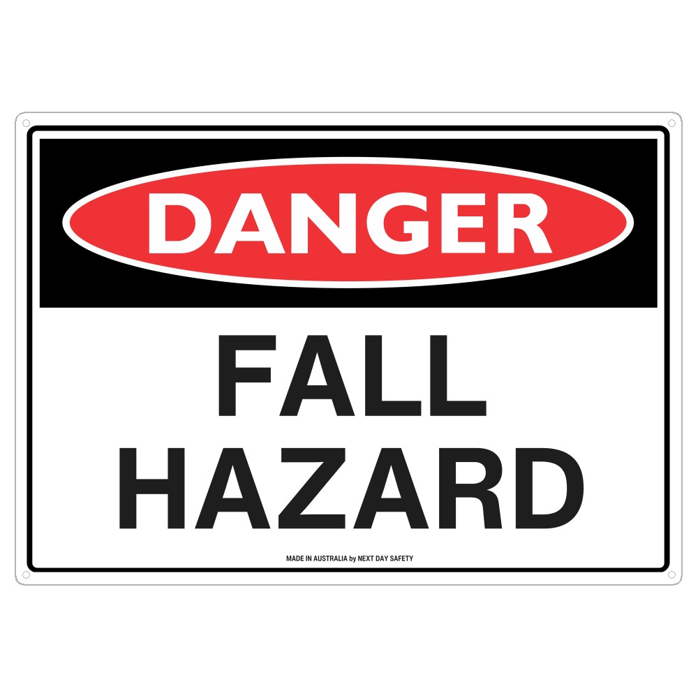 Danger Fall Hazard Safety Sign