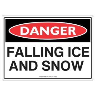 Danger Falling Ice And Snow Safety Sign