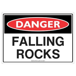 Danger Falling Rocks Safety Sign