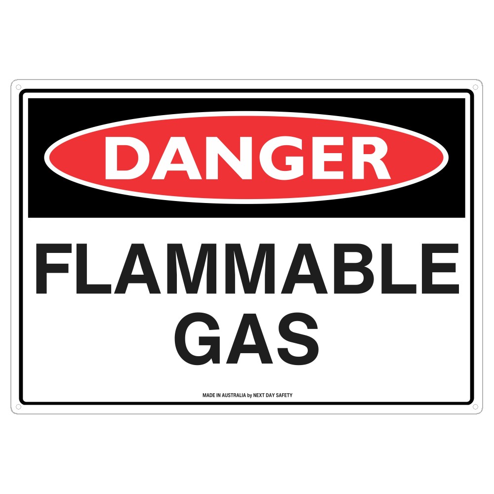 Danger Flammable Gas Safety Sign