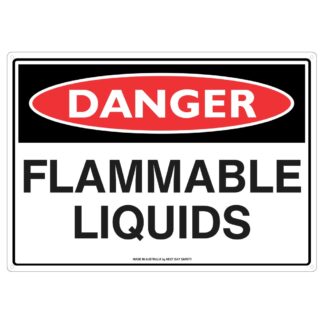 Danger Flammable Liquids Safety Sign