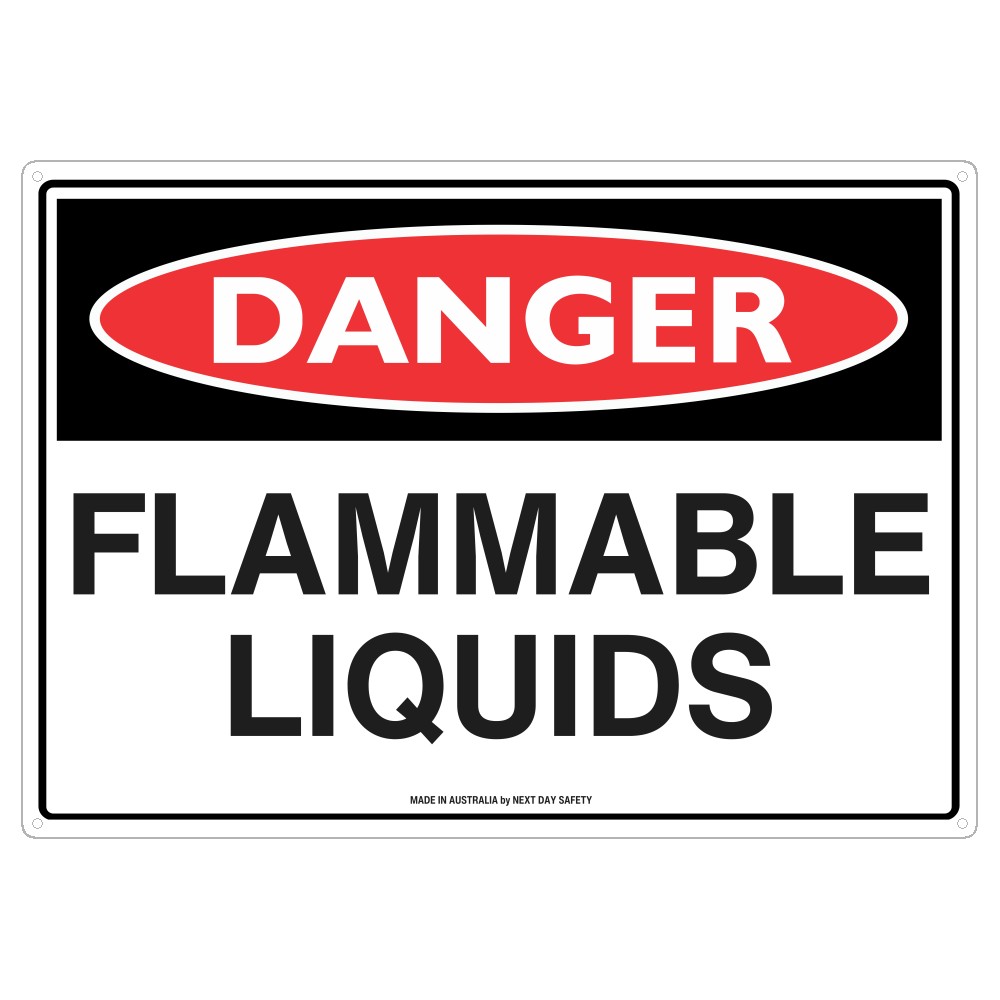 Danger Flammable Liquids Safety Sign