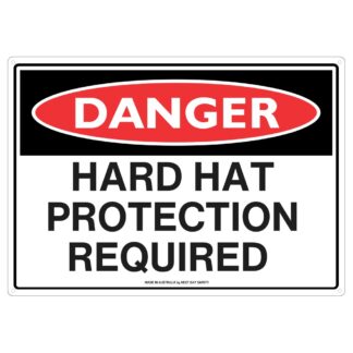 Danger Hard Hat Protection Required Safety Sign
