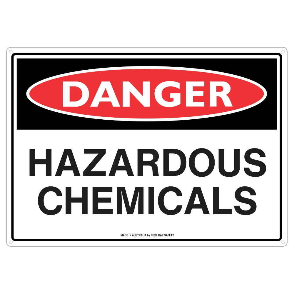 Danger Hazardous Chemicals Safety Sign