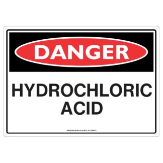 Danger Hydrochloric Acid Safety Sign