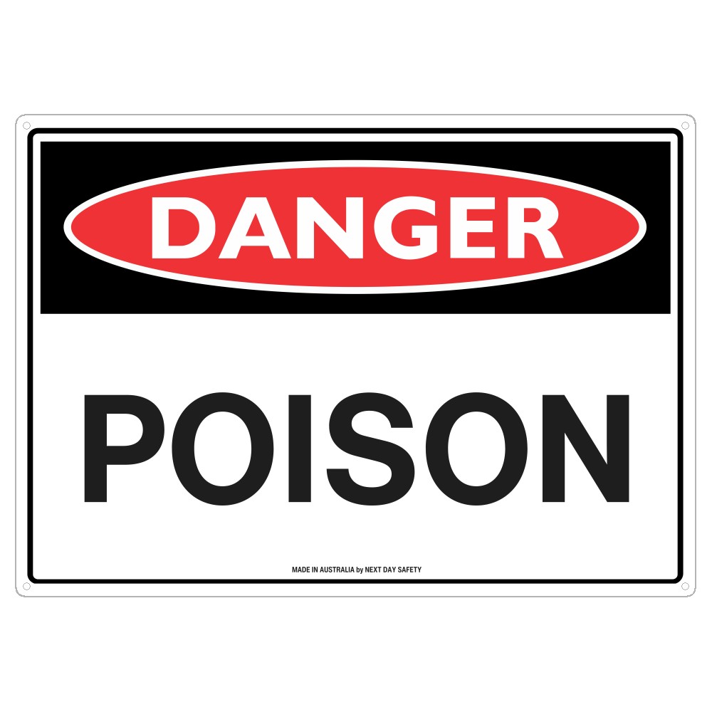 Danger Poison Safety Sign for Hazardous Chemical Areas