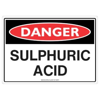 Danger Sulphuric Acid Safety Sign