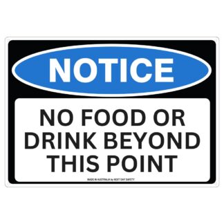 Notice No Food Or Drink Beyond This Point Sign
