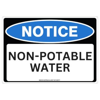 Notice Non-Potable Water Sign